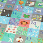 Tapis de jeu pour bébé pliable et réversible, tapis de sol en mousse épais, 180 x 150 x 1 cm, multicolore