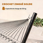 Support Pied de hamac Structure Robuste métal époxy Noir 3,60 x 0,92 x 1,12 m, Compatible Hamacs de 3,3 à 3,6 m