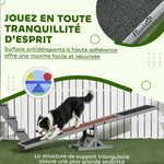 Agility sport pour chien bascule équipement entrainement chien bois sapin pré-huilé feutre bitumé antidérapant gris noir