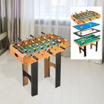 Mini Table multi jeux 4 en 1 babyfoot billard air hockey ping-pong avec accessoires en bois 92L x 78l x 80H cm