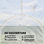 Serre de jardin tunnel 3 x 2 x 2 m 6 m² avec porte à charnières bâche en PE 150 g/m² pour Légumes Plantes Fleurs