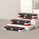 Stepper Fitness Aerobic - .fr x FFHandball - hauteur reglable surface antiderapante 80 x 31 x 20 cm noir gris clair