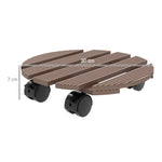 Lot de 4 supports ronds Ø30 cm pour plantes - porte plante à roulettes, intérieur et extérieur