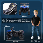 Elektrisches Kinder-Quad 6V, Elektro-ATV für Kinder, Musik und LED-Scheinwerfer, 18-56 Monate, 70x42x45 cm, Blau
