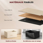 Cassettiera a 10 cassetti in tessuto, mobile contenitore con 4 tasche, 2 ganci, struttura in acciaio, 80 x 30 x 94,5 cm, beige