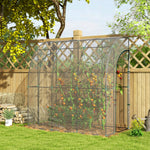 Serre de jardin adossée, serre de balcon, bâche renforcée PVC, 2 portes enroulables, 214 x 118 x 212 cm, transparent
