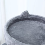 Arbre à chats multi-équipements griffoirs grattoirs plateformes niche jeu boule suspendue Ø 48 x 104H cm gris