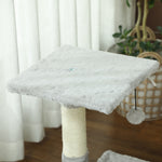 Krabpaal 3 krabpalen natuurlijk sisal platform hangmat en hangbal 50 x 26 x 70 cm korte pluche grijs
