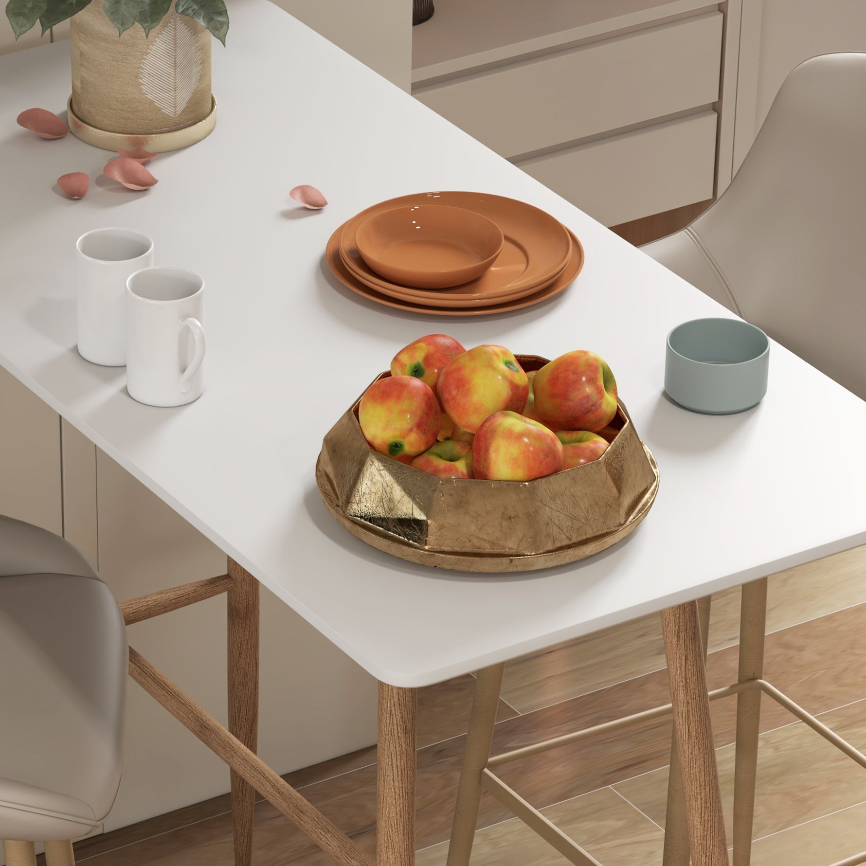 Table de bar rectangulaire 4 personne pieds en acier effet bois assemblage facile 118 x 58 x 98 cm blanc