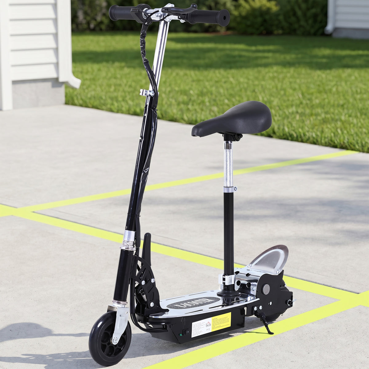 Trottinette électrique 120 W pliable pour enfant de 6+ ans hauteur guidon et selle réglable 10 Km/h max. noir