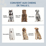 Gamelles Chiens Surélevées, Porte-Gamelles Surélevé Rangement 2 en 1, Tiroir, 2 Gamelles, 60x30x36cm, Marron Café