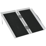 Rampe de Fauteuil Roulant Rampe de Chargement Rampe d'accès antidérapante Pliable avec Bordures de sécurité alu. Noir