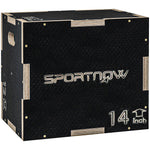 Box Jump pliométrie 3 en 1 boîte à saut musculation fitness pour box training en bois, 30,5/35,5/40,5H cm