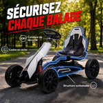 Kart électrique pour enfant 12V - Vitesse réglable 3-5km/h pour enfants de 3 à 8 ans - siège réglable - blanc
