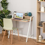 Bureau Informatique Table Ordinateur d'étude dim. 84L x 45l x 85H cm Style Simple en Bois chêne Clair Blanc