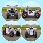 Quad électrique pour enfants véhicule à batterie 6V avec marche avant et arrière 70L x 41,5l x 48,5H cm Blanc
