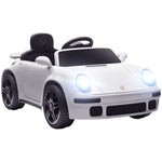 Voiture électrique enfants, véhicule électrique 12V, télécommande 2,4G, phares, musique, klaxon, 103 x 55 x 44 cm, blanc