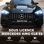 Voiture électrique enfants Mercedes AMG CLE 53 12V 2 moteurs télécommande parentale 2,4G 99 x 55 x 43 cm noir