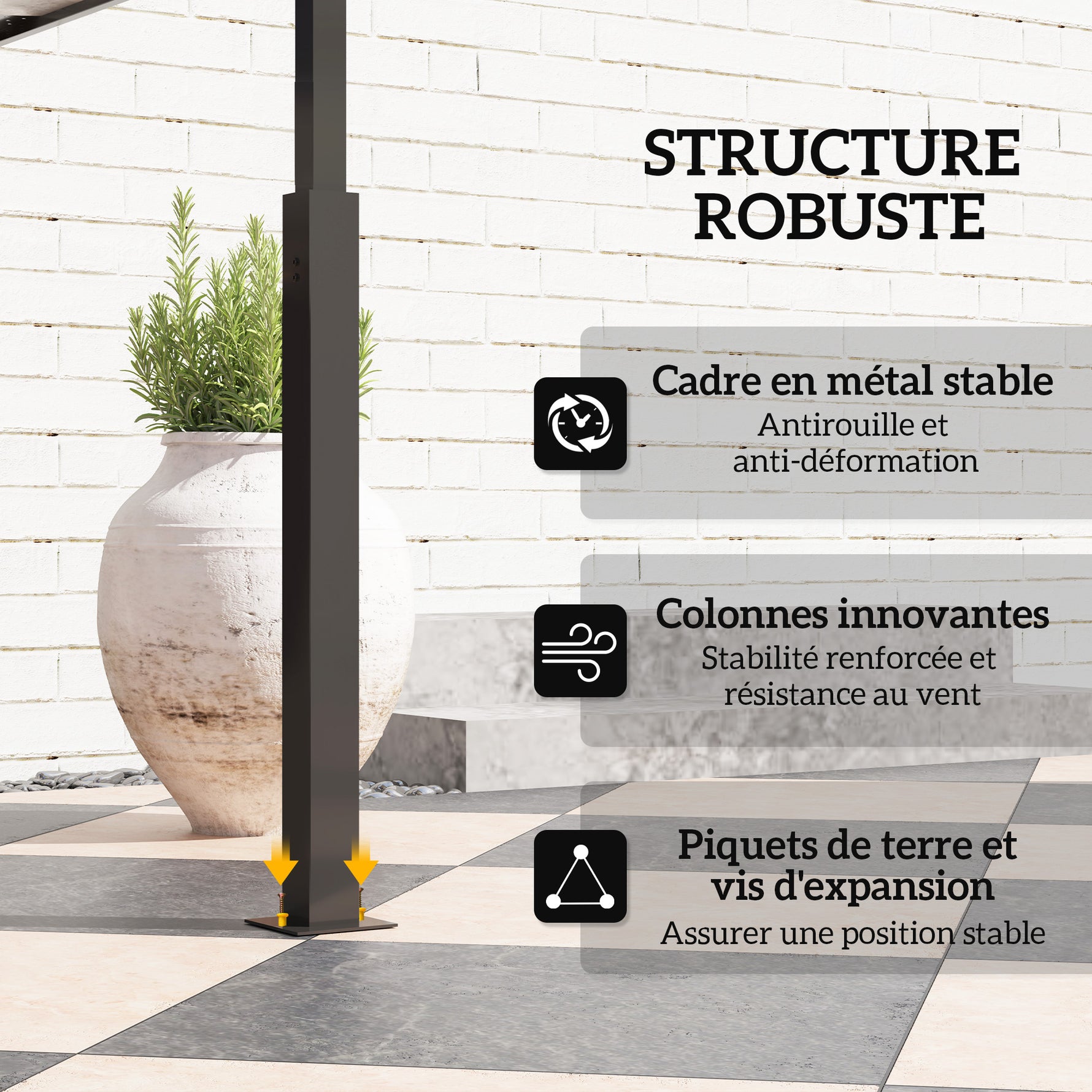Tonnelle de barbecue à deux niveaux auvent de réception pour jardin avec lumière LED 243 x 148 x 248 cm kaki
