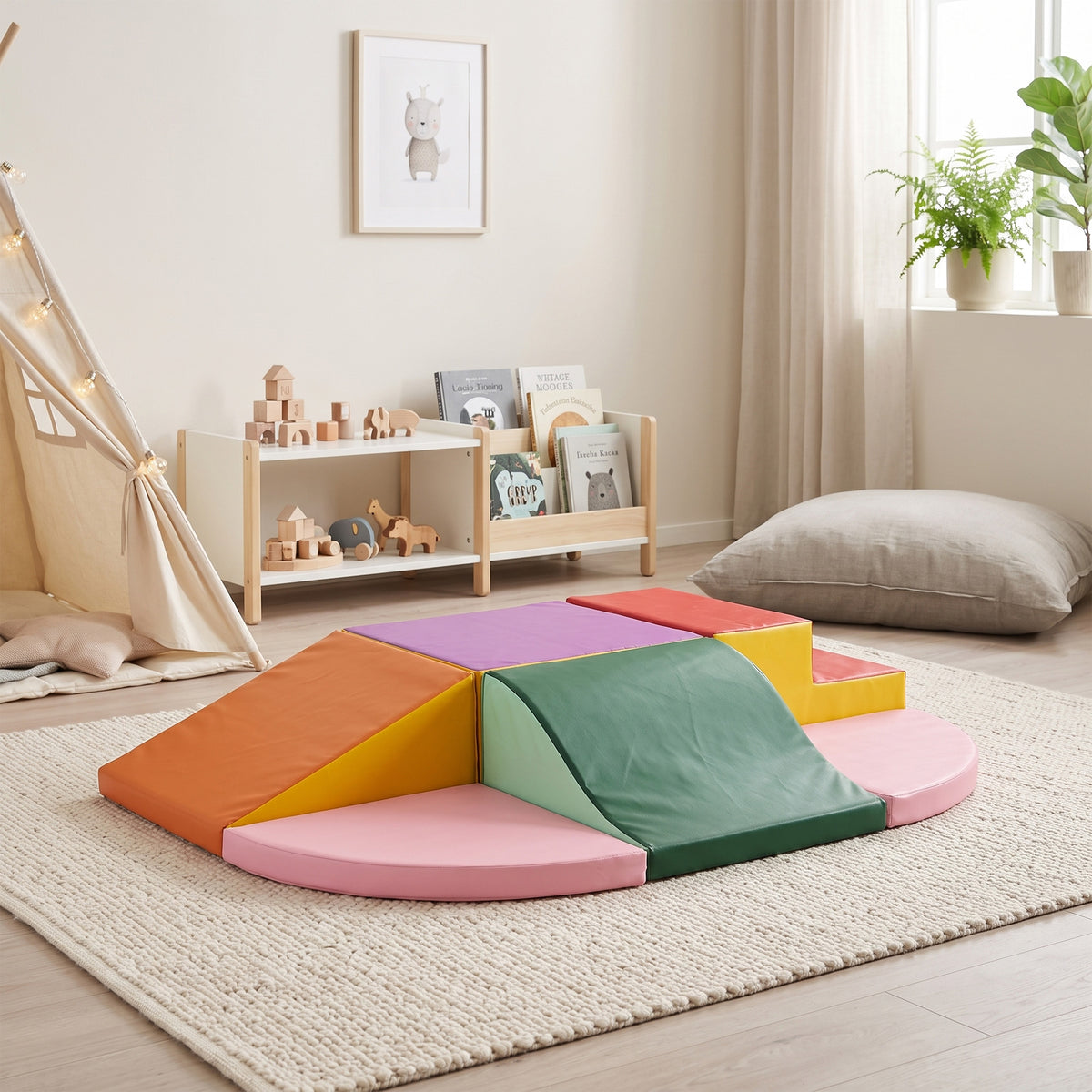 6 blocs de construction en mousse XXL pour enfants - normes EN71-1-2-3 - mousse EPE Revêtement synthétique