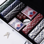 Mallette de Poker Coffret de Poker Complet avec 300 jetons 2 Jeux de Cartes + 2 clés Aluminium