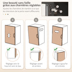 Armoire de cuisine buffet cuisine 5 portes dont 2 portes vitrées et 1 tiroir, 1 niche centrale - hauteur 180 cm gris