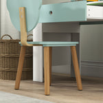 Bureau enfant avec chaise, table enfant et chaise avec tiroir et large plateau, 80 x 41 x 74,5 cm, vert