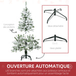 Sapin de Noël Artificiel enneigé 120H cm 200 Branches épines Imitation Nordmann Grand réalisme