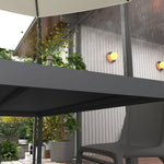 Table de jardin rectangulaire pour 6 personnes en aluminium plateau à lattes dim. 145L x 90l x 74H cm gris
