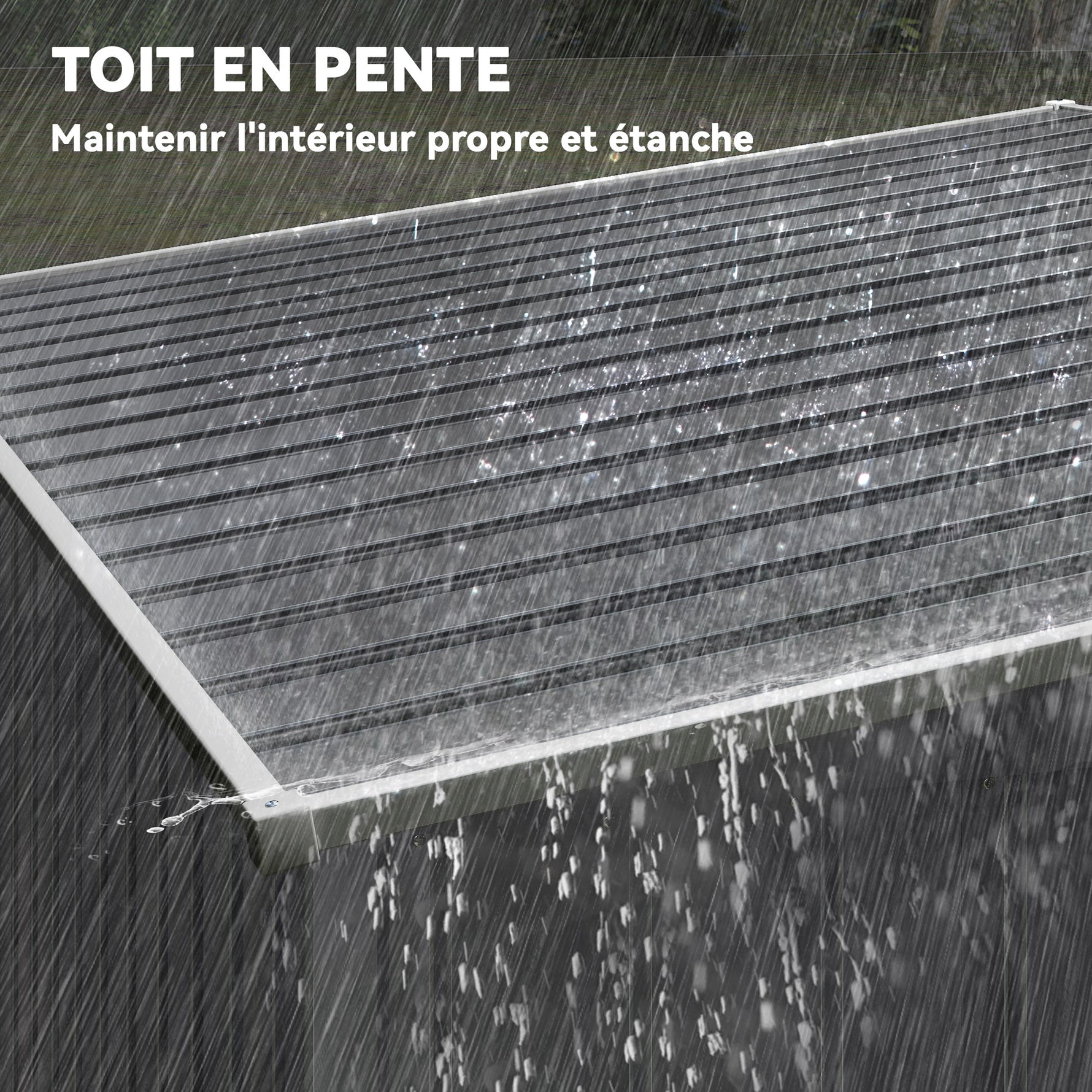 Abri de jardin 2,81 m² avec fondation, abri à outils extérieur adossé en acier galvanisé, 154x206,5x181cm, gris foncé