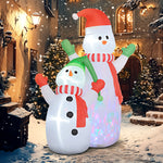 Bonhomme de neige gonflable de Noël, 240 cm, décoration gonflables de Noël avec lumières LED, blanc