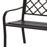 Banc 3 Places de Jardin terrasse Style Rural Chic 128L x 60l x 89H cm métal époxy anticorrosion Fonte Brun