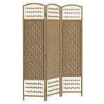 Paravent intérieur en bois séparateur de pièce cloison pliable 3 panneaux 120 x 170 cm bois naturel