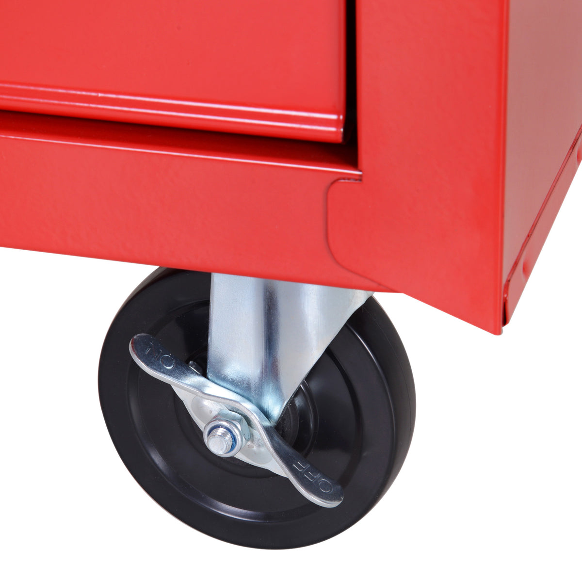 Chariot à outils sur roulettes pour atelier avec 5 tiroirs verrouillable 2 clés acier 69 x 33 x 75 cm rouge