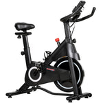 Vélo d'Appartement, Vélo d'Exercice, Résistance Magnétique Réglable, Écran LCD, Siège Confortable, 108x51x116cm, Blanc