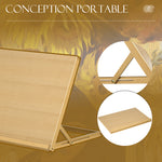 Chevalet de table en bois pour formats A2, chevalet de table réglable en bois de hêtre, 75,8x51,4x51cm, bois naturel