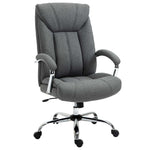 Fauteuil de bureau, chaise de bureau ergonomique, hauteur réglable, dossier haut, fonction de bascule, 65x78x118cm, gris