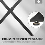 Lot de 2 pieds de table en forme en croix 70 x 72 cm design industriel pour table basse table de chevet noir