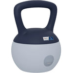 Kettlebell 10 kg – Kollaboration .fr x FFHandball – Hantel mit rutschfestem Griff, grau und blau