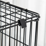 Cage pour petits animaux roulante 3 plates-formes démontables 3 rampes plateau inférieur amovible métal PP 81,2 x 52,7 x 114 cm noir