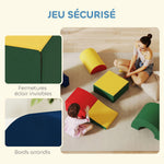Module motricité bébé 5PCS parcours motricité bébé en mousse EVA pour enfants d'âge préscolaire, multicolore