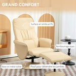 Fauteuil relax avec repose-pied fauteuil de relaxation fauteuil relaxant avec siège pivotant 360° et dossier inclinable