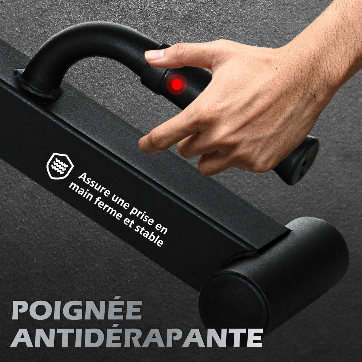 Cric d'haltères supports de barbell en acier avec poignée antidérapante pour musculation à domicile charge max. 200kg