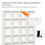 Meuble de rangement multimédia 456 CD/ 336 DVD - bibliothèque en bois avec étagères réglables, 89 x 130,5 cm, blanc