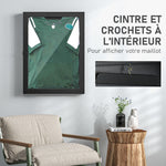 Frame box T-frame cadre pour maillot porte acrylique doublure interne feutre 60 x 6,5 x 80 cm noir
