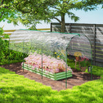 Serre de jardin serre à tomates 4 arceaux en acier bâche en PVC 4 x 1,2 x 1,7 m vert