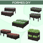 Jardinière sur Pieds carré Potager 2 étages dim. 80L x 80l x 44H cm Insert d'irrigation Plastique