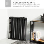 Barrière de sécurité barrière de protection cheminée parc enclos chien pliable modulable 6 panneaux avec porte sans perçage 362,5 x 76 cm noir