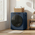 Asciugatrice a espulsione, asciugatrice elettrica 1000 W 3 kg, modalità Extra Dry ed ECO, timer, acciaio inossidabile, blu