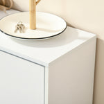 Armoire à Chaussures Meuble à Chaussures dim. 60L x 24l x 80H cm 2 Portes abattantes Blanc